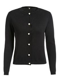 Apart, Damen Cardigan mit Perlmutt-Knöpfen, Schwarz