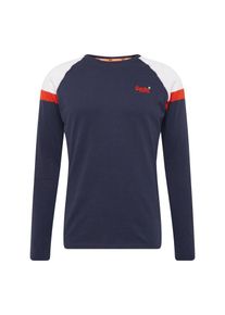 Superdry, Herren Shirt 'O L ENG'D SLVE BASEBALL L/S TEE', Navy / Rot / Wei&szlig;