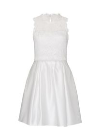 Laona, Damen Cocktailkleid mit Spitze, Weiß