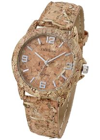 Heine, Damen Armbanduhr, Braun / Silber