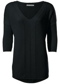 Heine, Damen V-Pullover, Schwarz