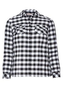 sheego Casual, Damen Hemdbluse, Schwarz / Wei&szlig;