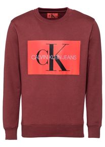 Calvin Klein Jeans, Herren Sweatshirt 'MONOGRAM BOX', Weinrot / Hellrot