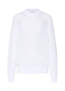Calvin Klein, Damen Pullover 'NOVEL OPENWORK', Wei&szlig;