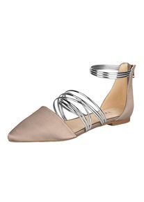 Heine, Damen Ballerina, Puder / Silber