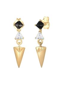 Elli, Damen Ohrringe, Gold / Schwarz