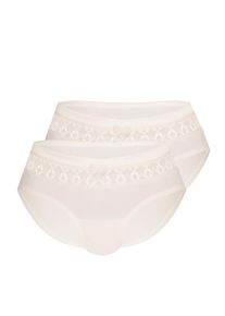 Sassa Mode Sassa, Damen Pant 'SHINY SATIN', Perlwei&szlig;