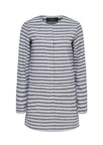 Only, Damen Gestreifter Mantel, Blau