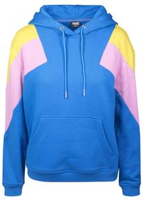 Urban Classics, Damen Hoody, Blau / Gelb / Rosa