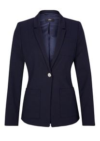 s.Oliver BLACK LABEL, Damen Taillierter Blazer mit Emblem-Knopf, Nachtblau