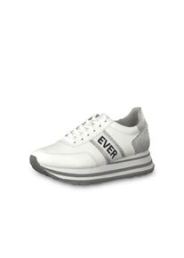 Tamaris, Damen Schn&uuml;rschuhe, Silber / Wei&szlig;