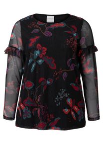 JUNAROSE, Damen Bluse, Mischfarben / Schwarz