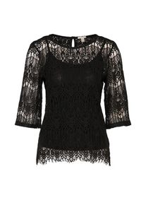 Esprit, Damen Spitzenshirt, Schwarz