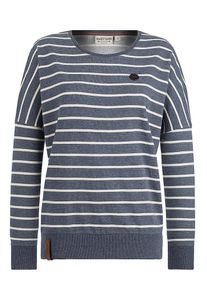 Naketano, Damen Sweatshirt, Indigo / Weiß