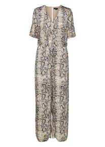 Selected Femme, Damen Jumpsuit, Beige / Hellbeige / Schwarz