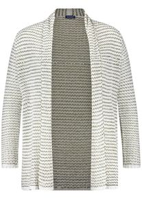 SAMOON, Damen Strickjacke, Oliv / Offwhite