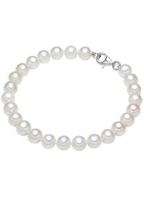 Valero Pearls, Damen Armband mit Süßwasser-Zuchtperlen, Perlweiß