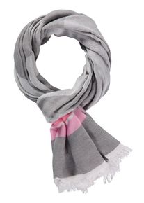 SAMOON, Damen Schal, Grau / Taupe / Rosa / Weiß