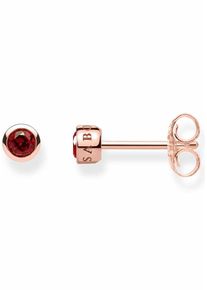 Thomas Sabo, Damen Paar Ohrstecker 'Roter Stein, H1962-540-10', Rosegold / Rot