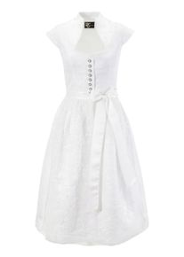Turi Landhaus, Damen Brautdirndl midi mit T&uuml;llsch&uuml;rze, Wei&szlig;