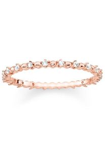 Thomas Sabo, Damen Fingerring 'Dots mit weissen Steinen, TR2153-416-14', Rosegold / Wei&szlig;