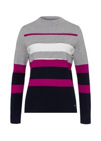 Brax, Damen Pullover 'Lee', Braun / Graumeliert / Pink