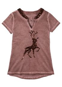 Marjo, Damen Trachtenshirt, Pastellrot