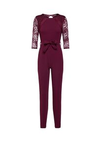 boohoo, Damen Overall 'LACE PANEL', Purpur