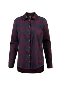 Jack Wolfskin, Damen Holmstad Langarmbluse, Dunkelblau / Burgunder