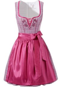 Spieth & Wensky SPIETH & WENSKY, Damen Dirndl kurz im Karodesign, Pink
