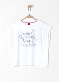 s.Oliver Junior, Mädchen Oversized-Shirt, Weiß