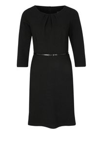 s.Oliver BLACK LABEL, Damen Stretchkleid mit Struktur, Schwarz