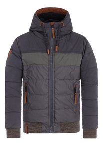 Naketano, Herren Winterjacke 'Begaysterung', Taubenblau / Dunkelblau / Stone