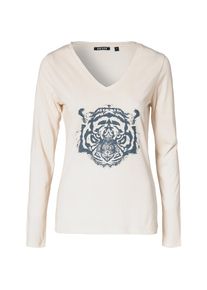 Blue, Damen Langarmshirt, Navy / Weiß