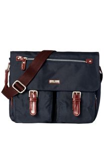 Tom Tailor, Damen Tasche, Blau / Kastanienbraun