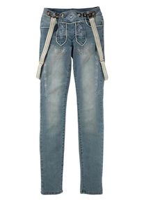 Arizona, Damen Trachtenjeans 'R&ouml;hrenjeans im Bavaria Look', Blau