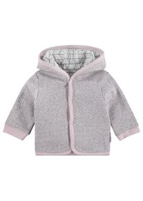 Noppies, Strickjacke 'Kamin', Beige / Dunkelgrau / Hellpink