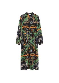 Mango, Damen Kleid 'Scarf-A', Mint / Orange / Schwarz