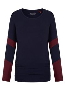 YOGISTAR.COM, Damen Long-sleeve, Navy / Weinrot