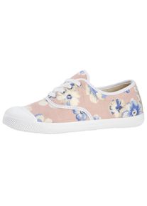Heine, Damen Sneaker, Beige / Royalblau / Altrosa / Weiß