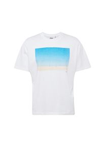 minimum, Herren T-Shirt 'Asker', Sand / Blau / Weiß