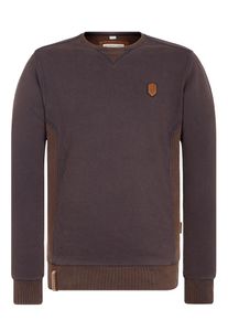 Naketano, Herren Sweatshirt, Dunkelblau / Braunmeliert