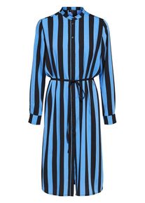 Selected Femme, Damen Blusenkleid, Royalblau / Schwarz