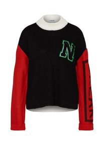 Noisy may, Damen Pullover, Mischfarben / Rot / Schwarz