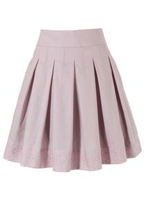 Love Nature, Damen Trachtenrock im P&uuml;nktchen-Design mit Falten, Rosa / Wei&szlig;