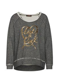 miss goodlife, Damen Sweatshirt 'Love & Rock', Grau