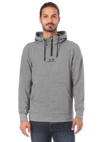 Oakley, Herren Bark Half Zip Kapuzenpullover, Grau
