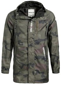Khujo, Herren Jacke 'Imran', Khaki / Schwarz / Weiß