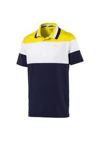 Puma, Herren Polo, Kobaltblau / Gelb / Weiß