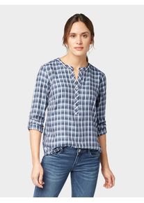 Tom Tailor, Damen Bluse, Himmelblau / Weiß